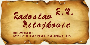 Radoslav Milojković vizit kartica